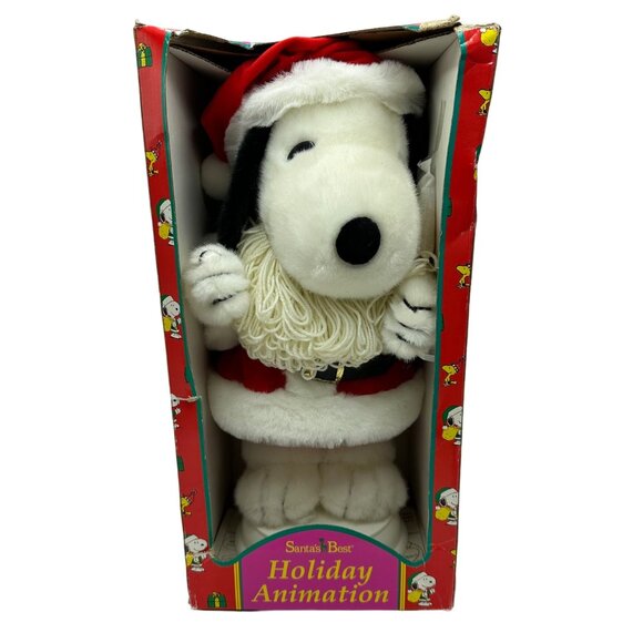 New Vtg 1997 Santas Best Snoopy Claus Holiday Decor Animated Motionette Figure - Picture 1 of 6